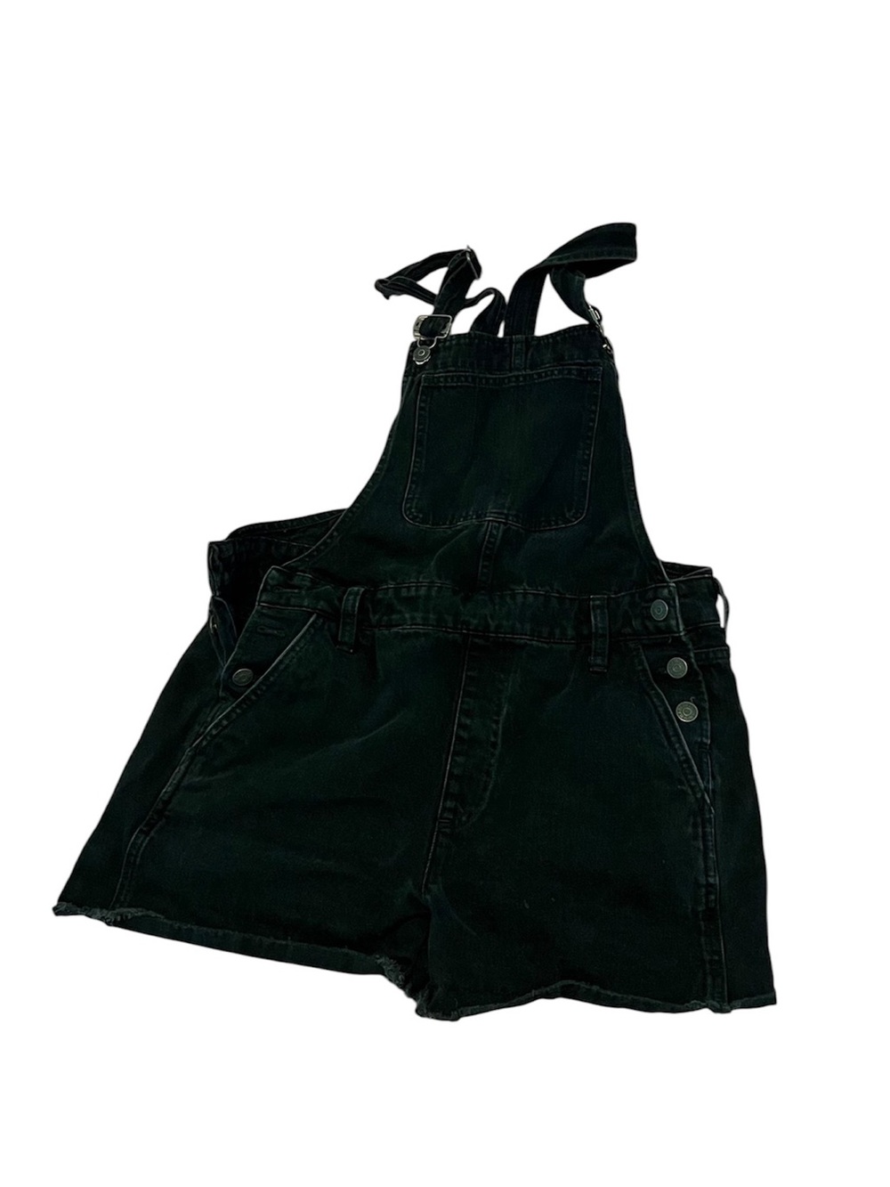 Black Jean Madewell Overall Shorts - Medium